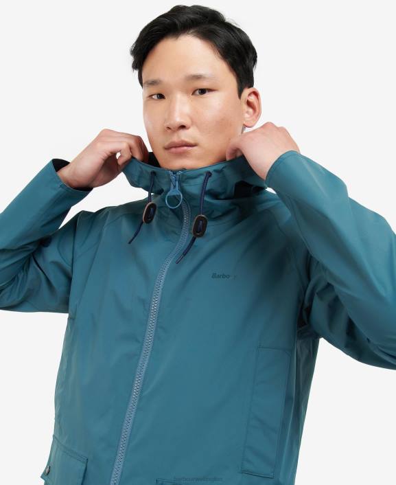 Men Navy/Dress Barbour Hooded Dormus Waterproof Jacket 40VB212