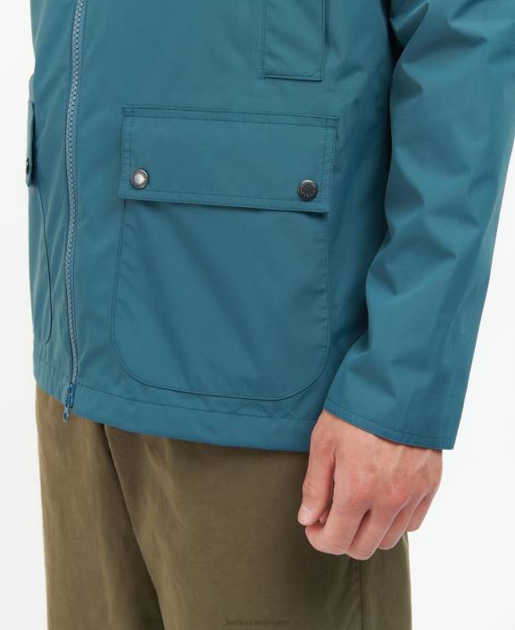 Men Navy/Dress Barbour Hooded Dormus Waterproof Jacket 40VB212