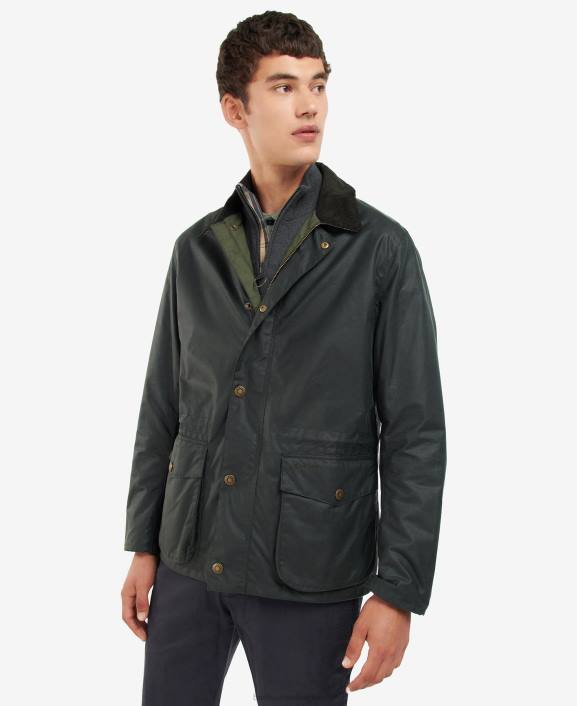 Men Classic Navy Barbour Kendle Waxed Jacket 40VB69