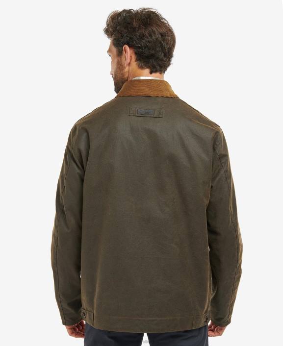 Men Navy/River Birch Tartan Barbour Meldon Waxed Jacket 40VB66