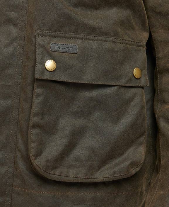 Men Navy/River Birch Tartan Barbour Meldon Waxed Jacket 40VB66