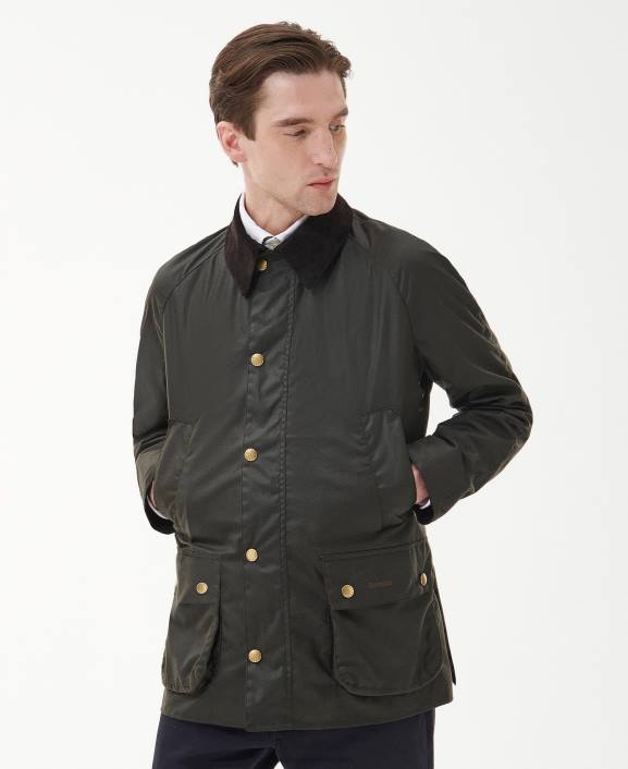 Men Olive Barbour Limited Edition Union Jack Ashby Wax Jacket 40VB3