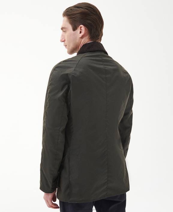 Men Olive Barbour Limited Edition Union Jack Ashby Wax Jacket 40VB3