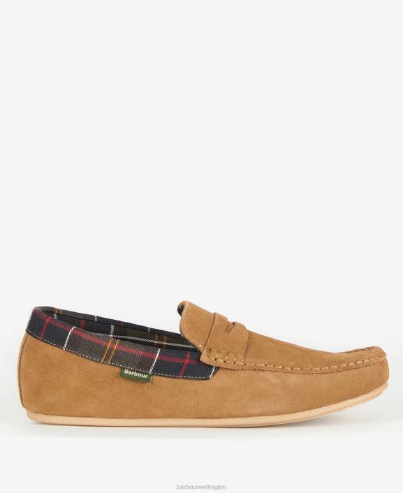 Men Brown Barbour Porterfield Slippers 40VB1249