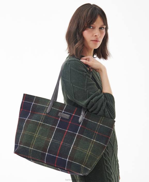 Women Classic Tartan Barbour Tasche Witford Tartan Tote 40VB2394
