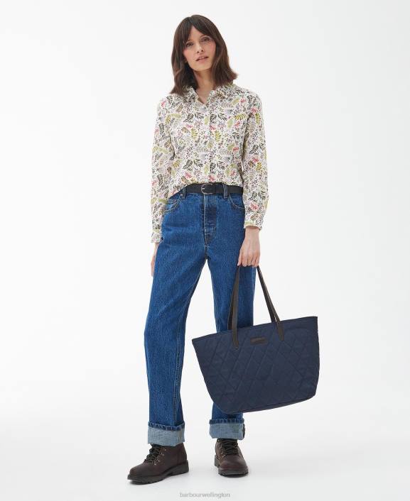 Women Classic Tartan Barbour Witford Quilted Tote Bag 40VB2395