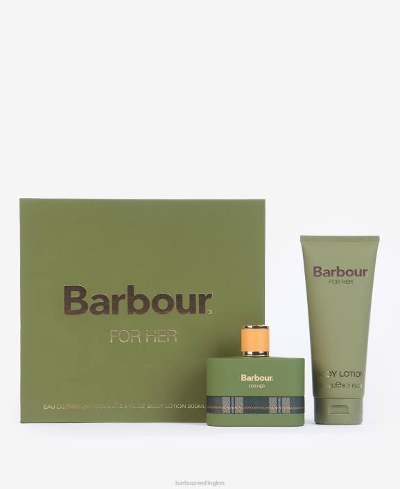 Women Classic Green Barbour For Her Perfume Holiday Duo Gift Set 40VB2414