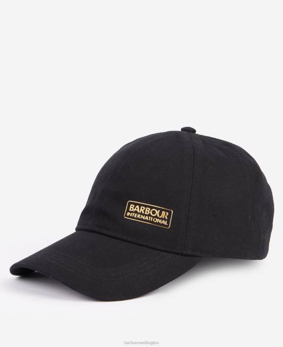 Women Black Barbour International Sport Cap Norton 40VB2426