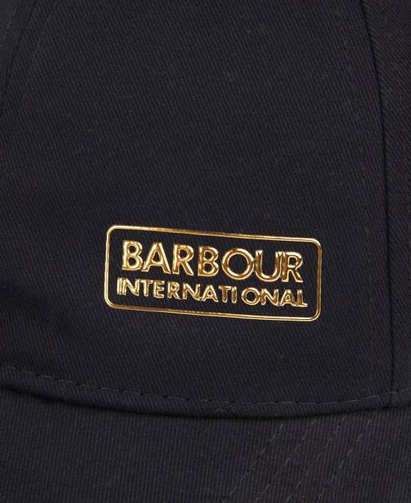 Women Black Barbour International Sport Cap Norton 40VB2426