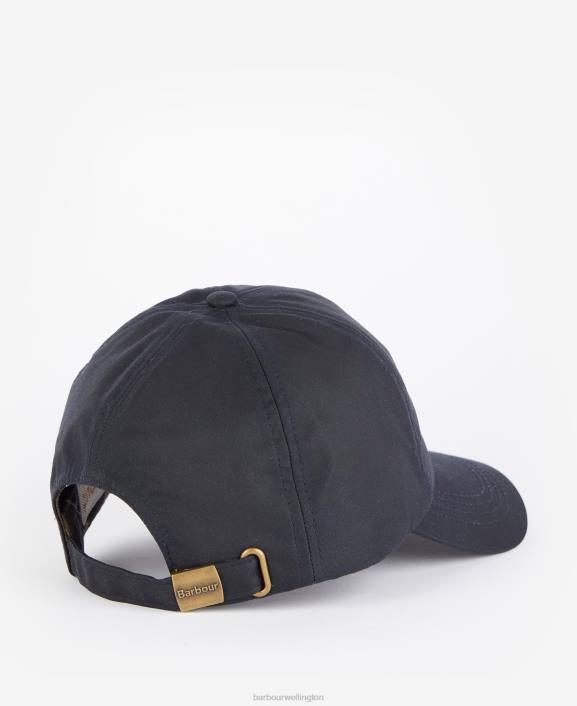 Women Navy/Classic Barbour Belsay Wax Sports Cap 40VB2425