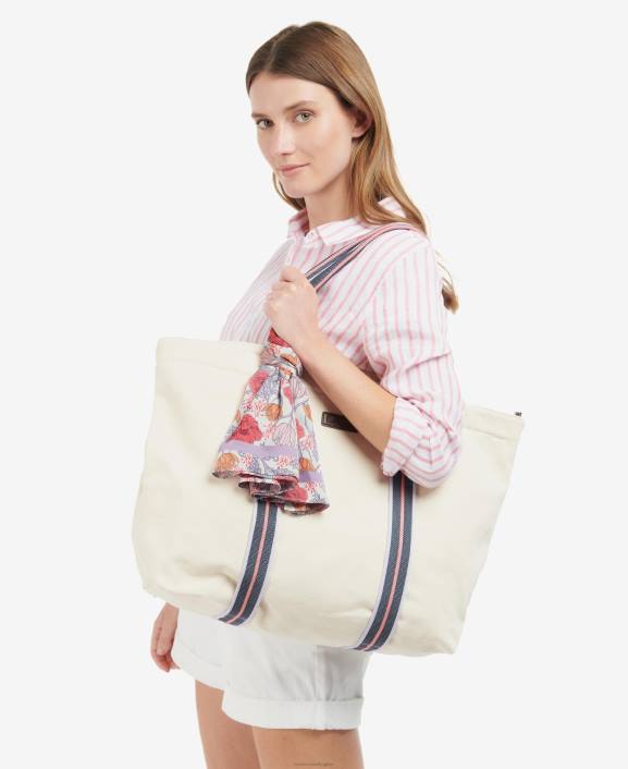 Women White/Lavender Barbour Floral-Print Square Scarf 40VB2453