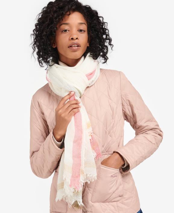 Women Yarrow/Multi Barbour Blackett Border Check Wrap 40VB2463