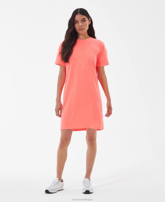 Women Atomic Coral Barbour Halton Dress 40VB1892