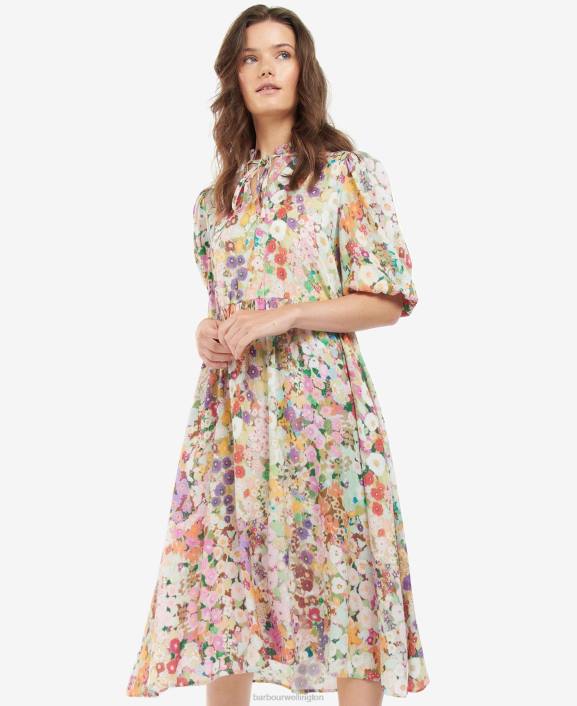 Women Hollyhocks Spring Barbour x House of Hackney Balcome Dress 40VB1908
