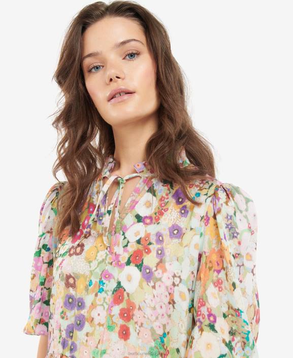 Women Hollyhocks Spring Barbour x House of Hackney Balcome Dress 40VB1908