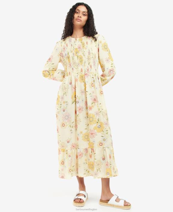 Women Multi Light Sunflower Barbour Coraline Dress 40VB1840