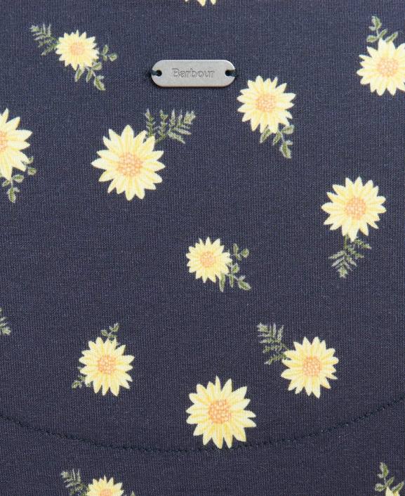 Women Navy Story Print Barbour Harewood Print Dress 40VB1905