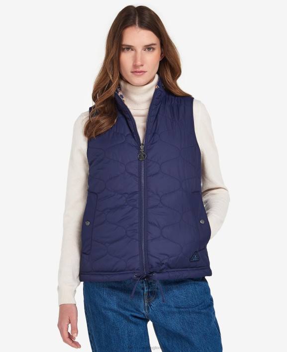 Women Eternal Ink/Light Trench Starling Print Barbour Printed Reversible Apia Gilet 40VB1563