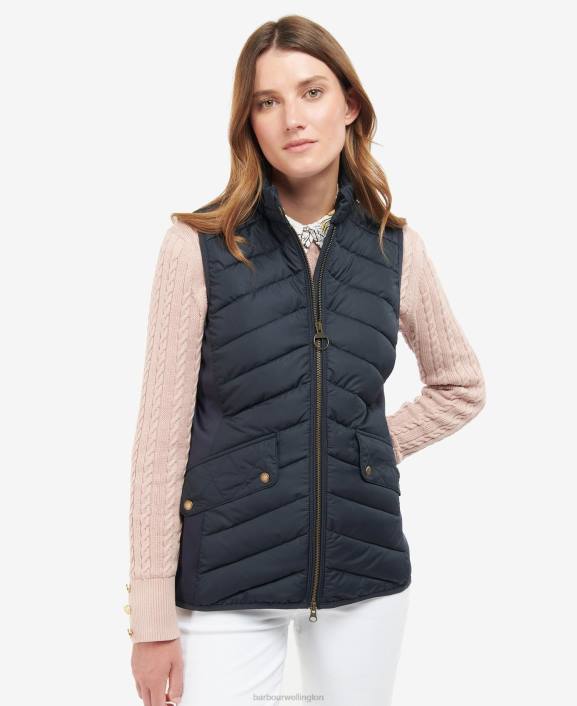Women Light Sand/Light Sand Marl Barbour Stretch Cavalry Gilet 40VB1543