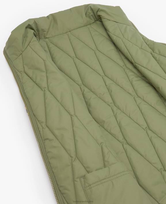 Women Olivine/BoTanical Wonder Print Barbour Acanthus Reversible Gilet 40VB1554