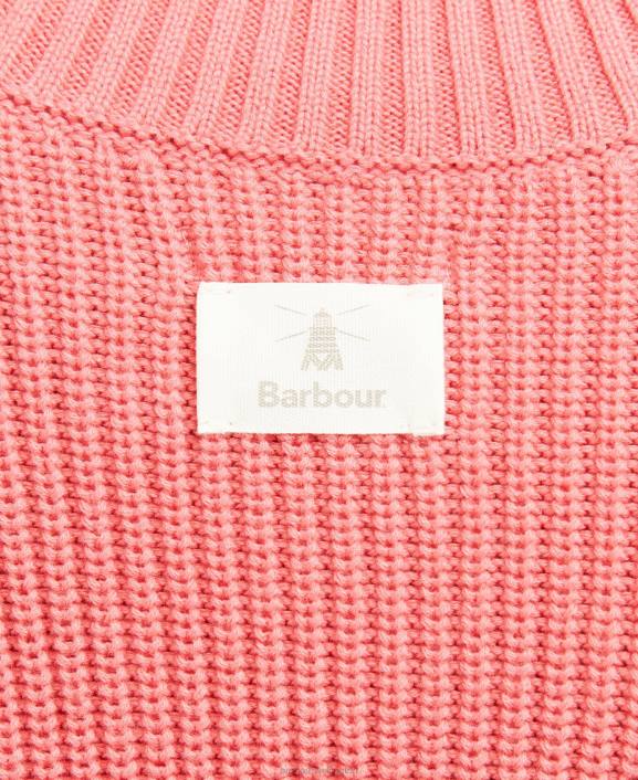 Women Pink Punch Barbour Coraline Knitted Jumper 40VB1966