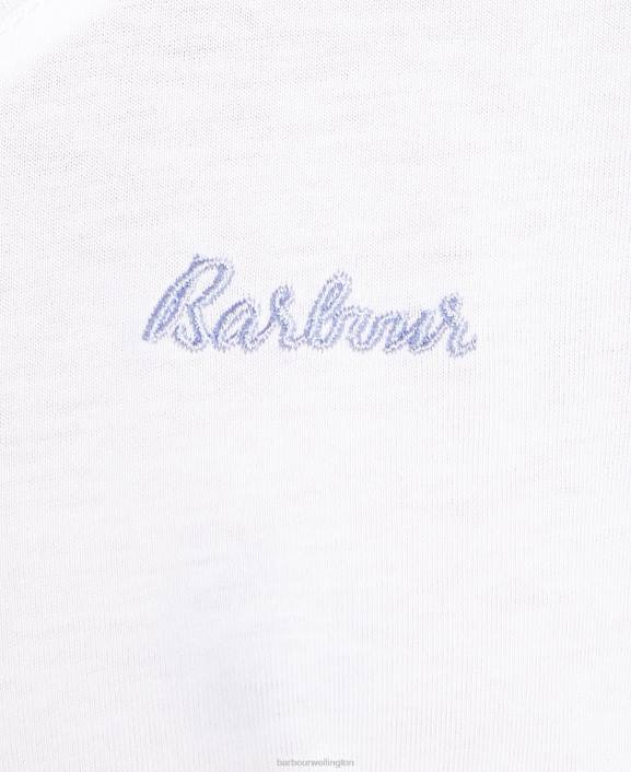 Women Lt Grey Marl Barbour Etta Henley PJ Set 40VB2039