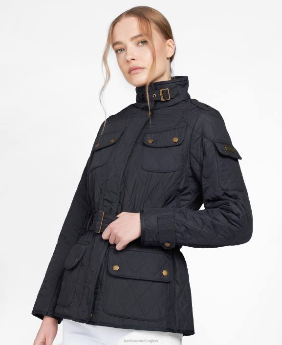 Women Black Barbour Tourer International Polarquilt Jacket 40VB1451
