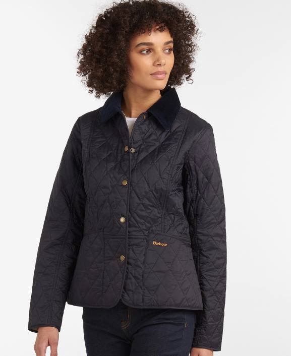 Women Navy/Pearl Barbour Summer Liddesdale Quilted Jacket 40VB1409