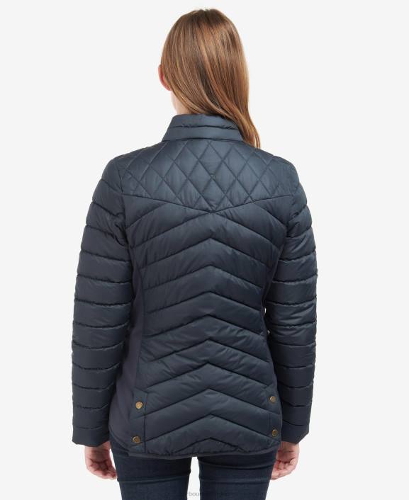 Women Olive/Olive Marl Barbour Stretch Cavalry Quilted Jacket 40VB1424
