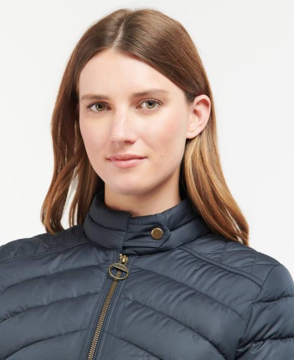 Women Olive/Olive Marl Barbour Stretch Cavalry Quilted Jacket 40VB1424