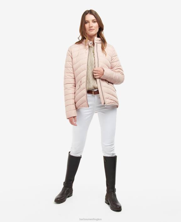 Women Olive/Olive Marl Barbour Stretch Cavalry Quilted Jacket 40VB1437