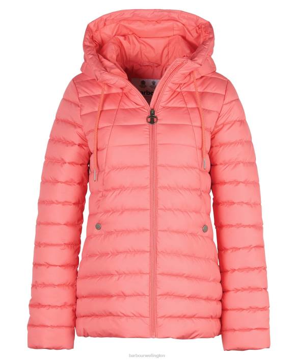 Women Pink Punch Barbour Coraline Quilted Jacket 40VB1427