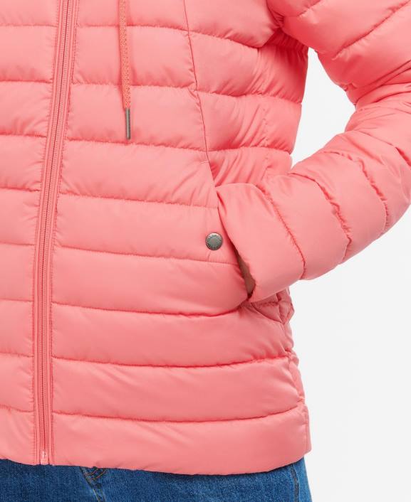 Women Pink Punch Barbour Coraline Quilted Jacket 40VB1427