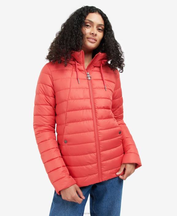 Women Pink Punch Barbour Coraline Quilted Jacket 40VB1472