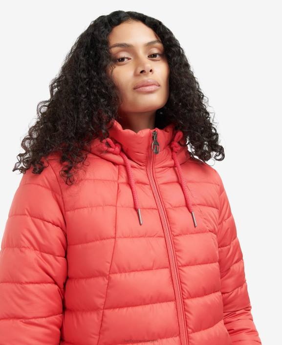 Women Pink Punch Barbour Coraline Quilted Jacket 40VB1472