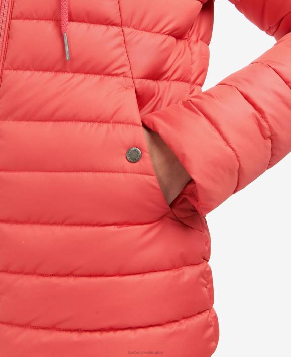Women Pink Punch Barbour Coraline Quilted Jacket 40VB1472
