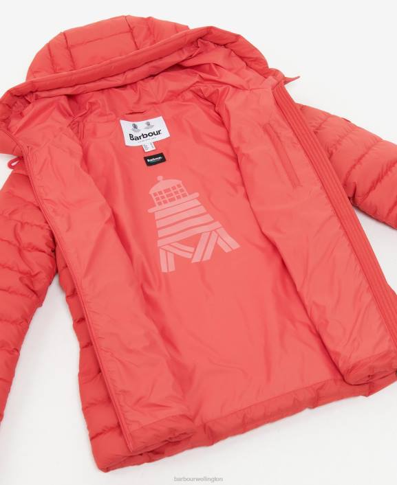 Women Pink Punch Barbour Coraline Quilted Jacket 40VB1472