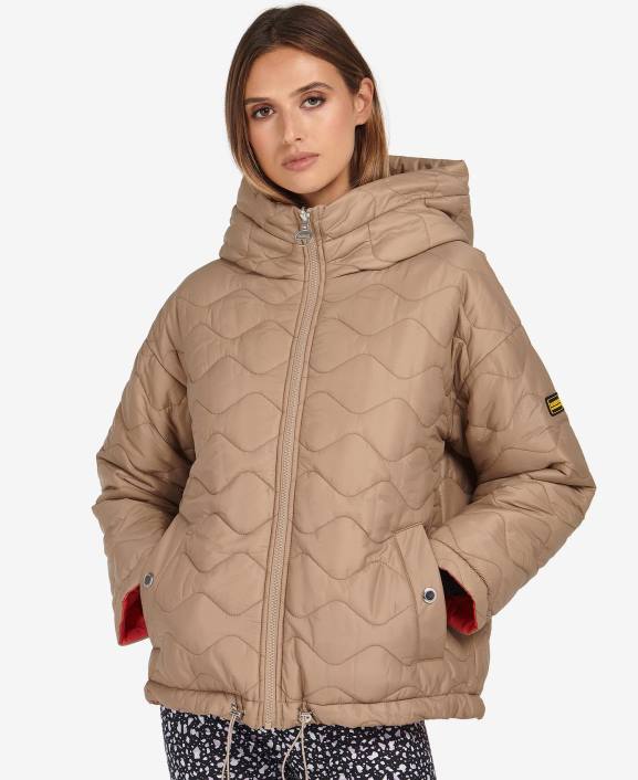 Women Portobello/Cayenne/Bellini Barbour Fenway Revesible Quilted Jacket 40VB1458