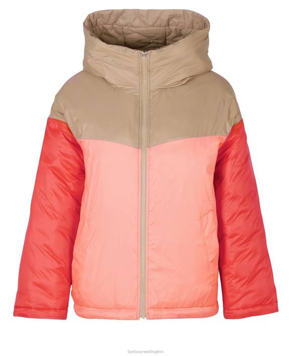 Women Portobello/Cayenne/Bellini Barbour Fenway Revesible Quilted Jacket 40VB1458