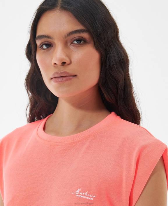 Women Atomic Coral Barbour Sanderson T-Shirt 40VB1687