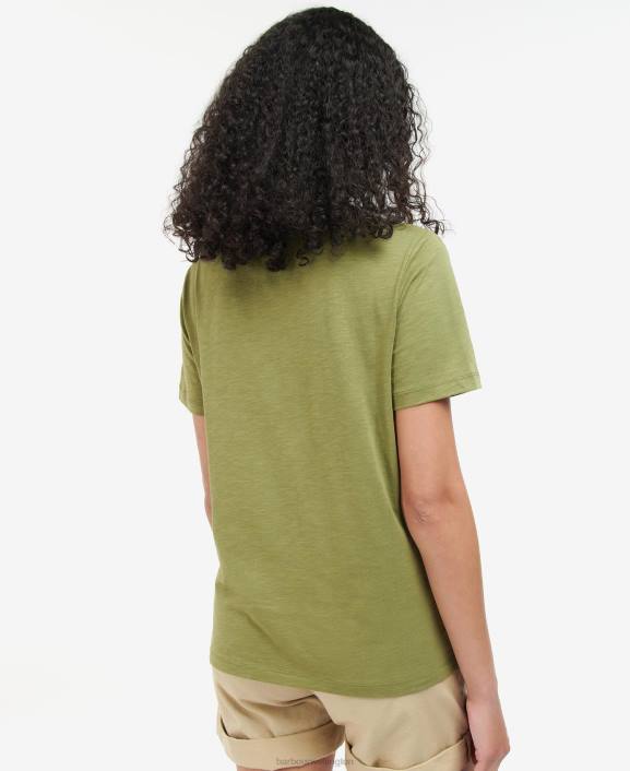 Women Buttermilk Barbour Coraline T-Shirt 40VB1667