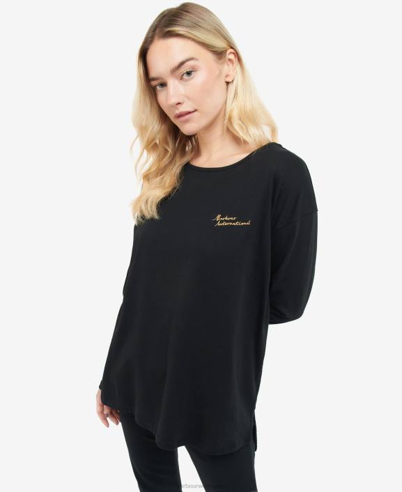 Women Classic Black Barbour Autodrome Top 40VB1731