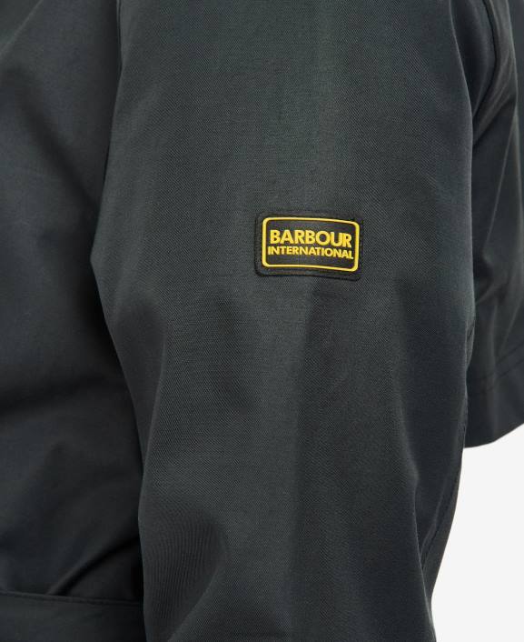 Women Black/Northumberland Check Barbour Powerbuilt Waterproof Trench Coat 40VB1538