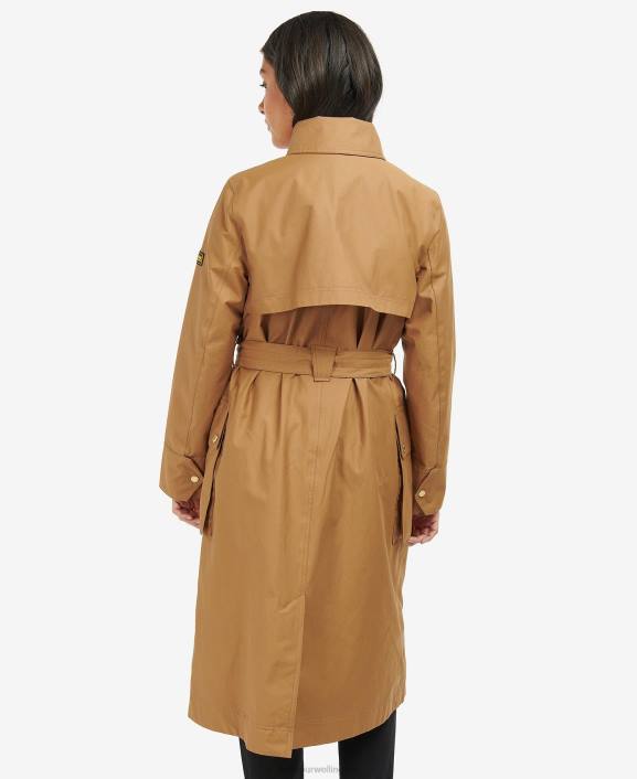 Women Black/Northumberland Check Barbour Powerbuilt Waterproof Trench Coat 40VB1540