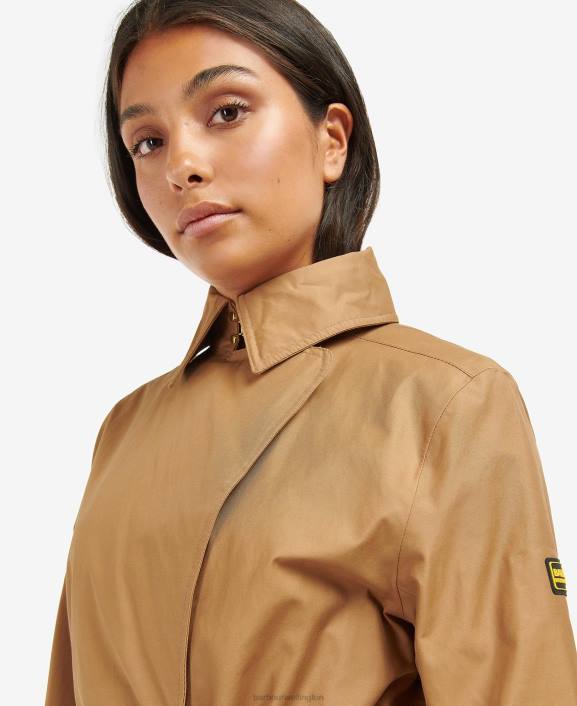 Women Black/Northumberland Check Barbour Powerbuilt Waterproof Trench Coat 40VB1540