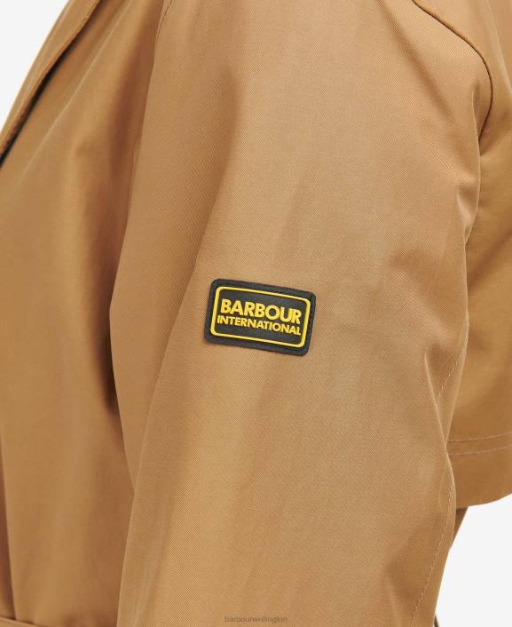 Women Black/Northumberland Check Barbour Powerbuilt Waterproof Trench Coat 40VB1540