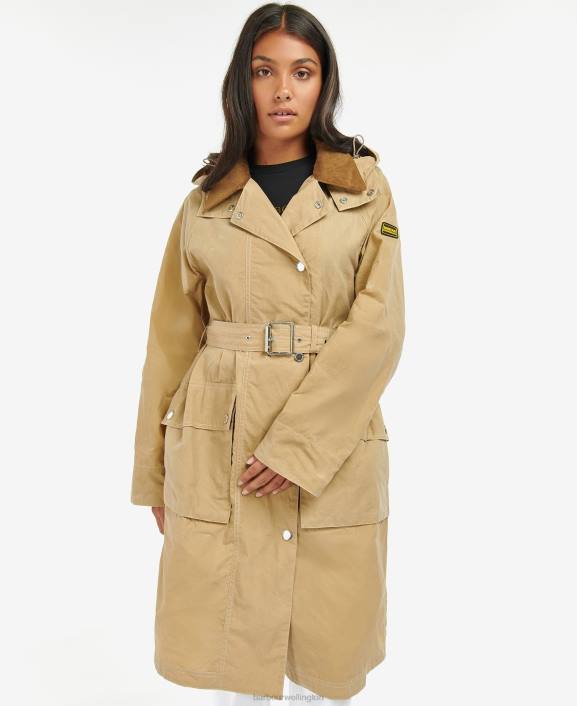 Women Midnight Green/Midnight Green Check Barbour Rossin Showerproof Trench Coat 40VB1529