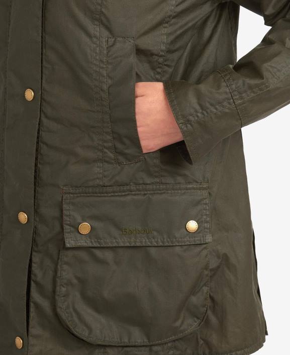 Women Archive Olive Barbour Lightweight Beadnell Waxed Cotton Jacket 40VB1398
