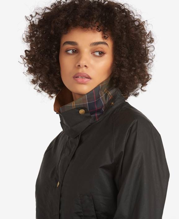 Women Dark Olive Barbour Lightweight Acorn Wax Jacket 40VB1393