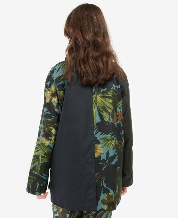 Women Limerence/Sky/Navy Barbour x House of Hackney Handley Wax Jacket 40VB1384